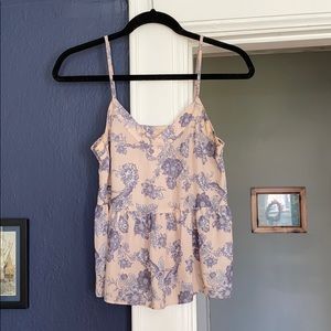 Floral ASOS peplum tank